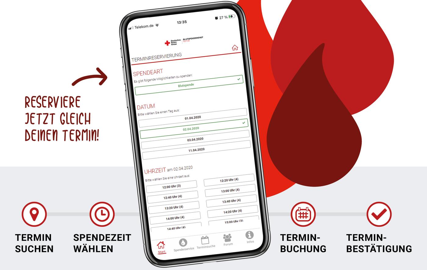 Blutspende mit Terminreservierung | Blutspendedienst NSTOB
